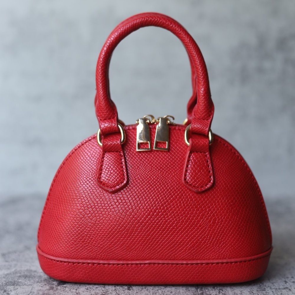 RED Top Handle Mini Bag